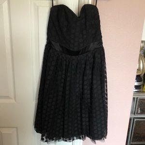 White House Black Market black polka dot dress